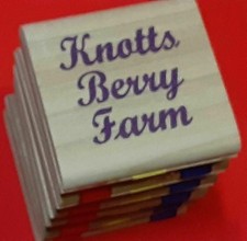 Jacobs ladder CLICK CLACK BLOCK CLACKER wood kid toy KNOTTS BERRY FARM LOGO 4w6