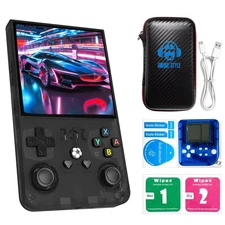 R36s max Retro Gaming Console Handheld Game Console , Game Emulator Handheld ...