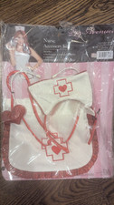 Halloween Nurse Accessory Kit Stethescope Apron Headband NEW Leg Avenue