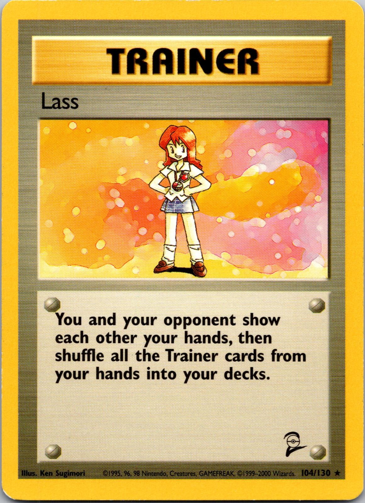 Lass 104/130 Rare Base Set 2 Pokemon Near Mint