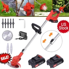 1000W Cordless Weed Eater Electric Brush Cutter Lawn Edger Grass String Trimmer