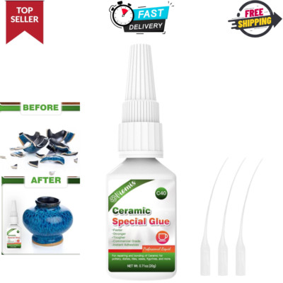 20g Ceramic Glue, Instant Ceramic Super Glue for Porcelain and Pottery Repair..