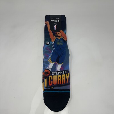Stance Stephen Curry Golden State Warriors NBA Fast Break Socks Mens Sz M 6-8.5