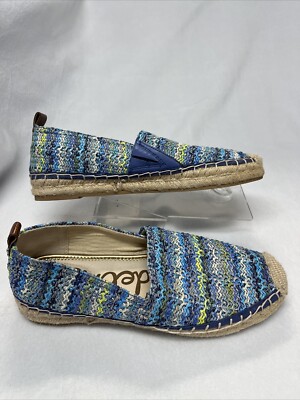 Sam Edelman Khloe Slip On Loafers Flats Blue Woven  display picture 1