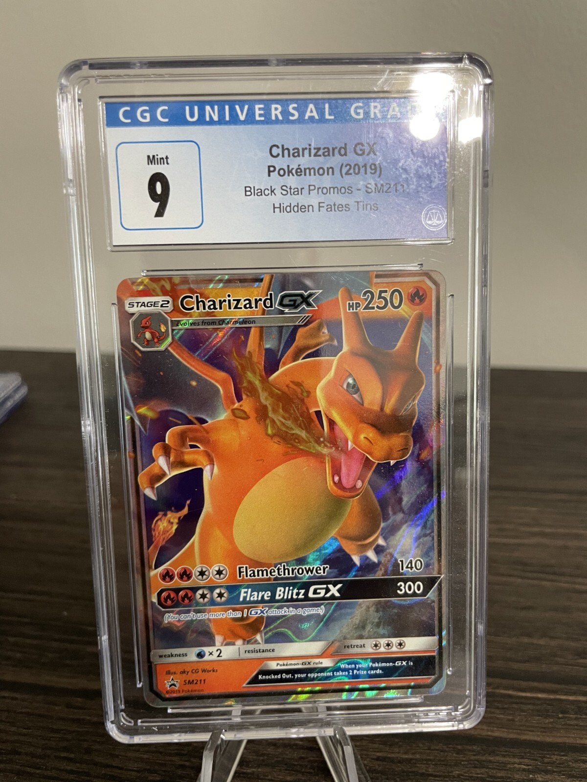 CGC 9 Mint Charizard GX 2019 Black Star Promo SM211 Graded Pokémon