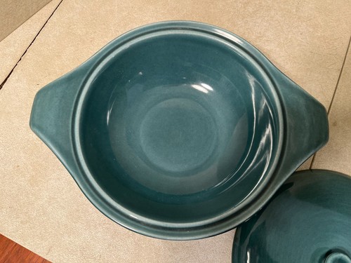 MCM Russel Wright American Modern Seafoam Green Lug Handled Cvd Vegetable Bowl - Picture 3 of 5