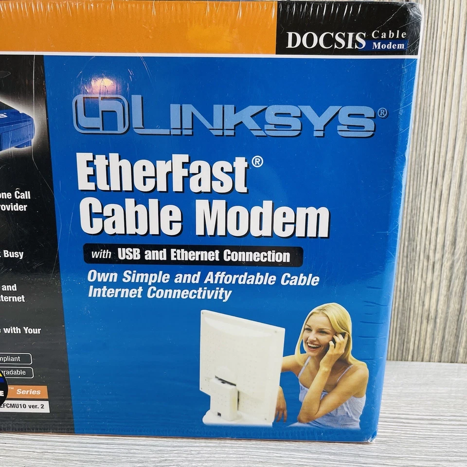 Linksys BEFCMU10 Cable Modem with Cable and USB and Ethernet Connections SEALED - Image 4 of 4