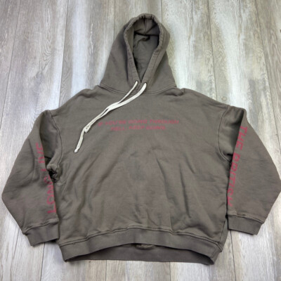 Represent Hel Hoodie Mens Medium Gray Red Pullover Brutish Casual Men *