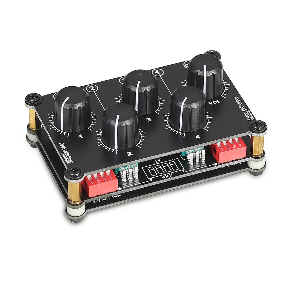 Mini 4 Kanal Line Mixer Live Studio Aufnahmen Passiv Stereo Analog Audio Mixer - Bild 2 von 4