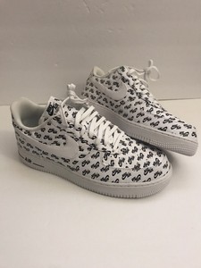 air force 1 low all over logo black