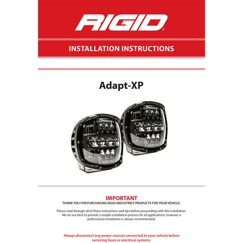 Rigid 300414 Adapt XP Scene Driving Spot White Rectangle LED Single Light Kit - Picture 12 of 16
