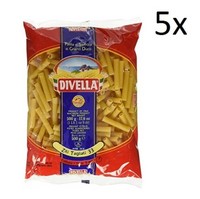 5X Pasta Divella 100% Italienisch N° 33 Ziti Tagliati 500G