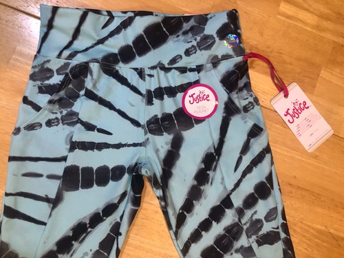 Justice Girls Collection X Lattice Detail Legging Aqua Mist~M (10)~ NWT (JCXAL1) - Picture 2 of 11