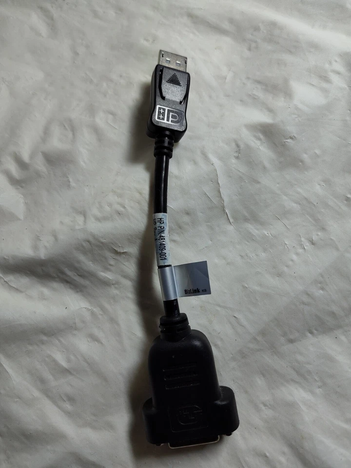 HP 481409-001 Bizlink Display Port to DVI Adapter Cable Pre-Owned - Image 2 of 4