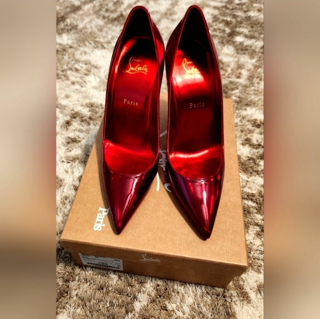 Christian Louboutin-Red Metallic | eBay