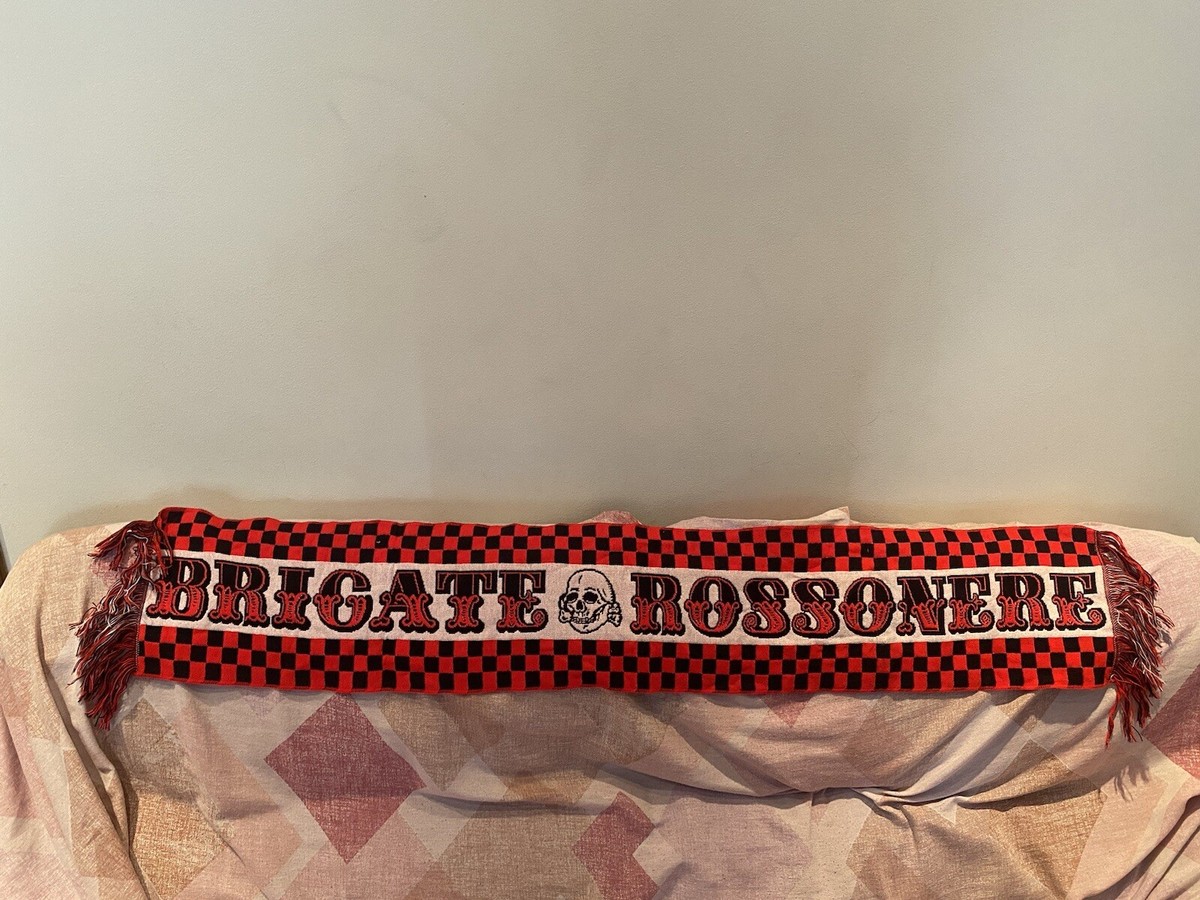 A.C. MILAN CALCIO SCIARPA IN RASO ULTRAS BRIGATE ROSSONERE