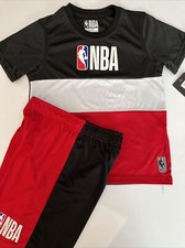 NBA Little Boys Red, White  Blue Short Set Size 7 Brand New   