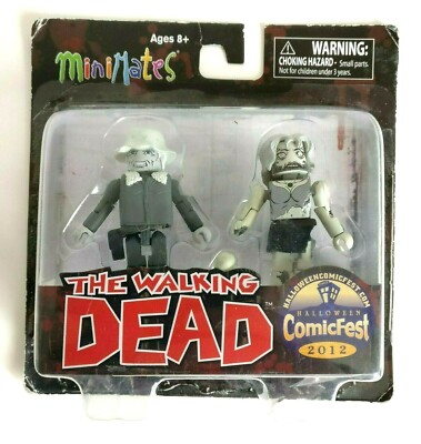 The Walking Dead Minimates schwarz-weiß 2012 Halloween Comicfest 2er-Pack