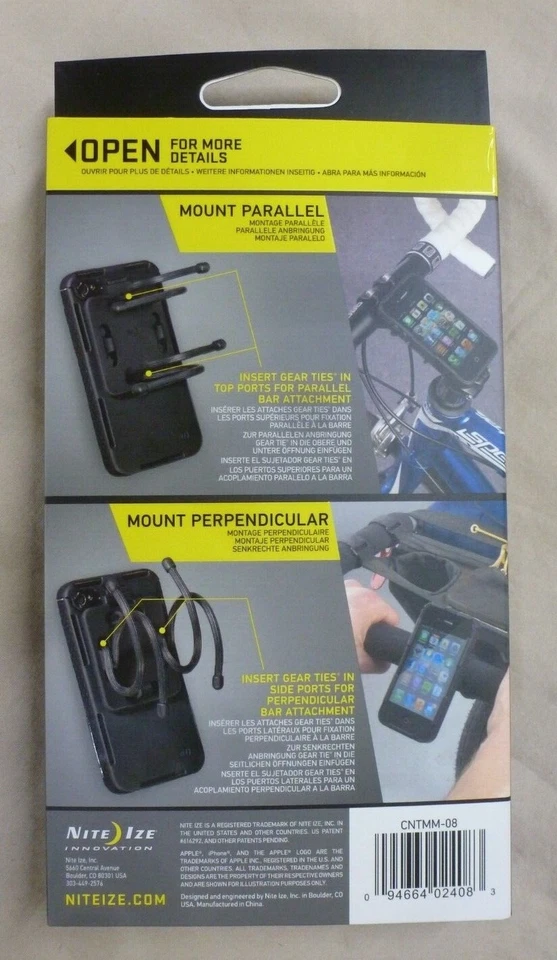 Barra de bicicleta Nite Ize Connect montaje móvil negro iPhone 4 y 4S CNTMM-08 NUEVO Foto 2 de 3