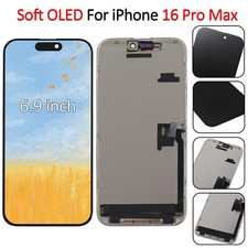 US For iPhone 16 Pro Max Soft OLED Screen Replacement Display Assembly Digitizer