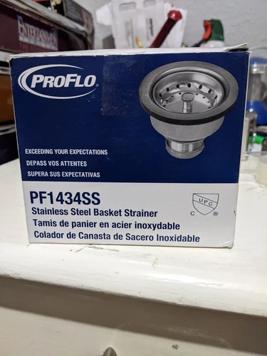 ProFlo PF1434SS Stainless Steel Sink Drain and Basket Strainer - Picture 1 of 9