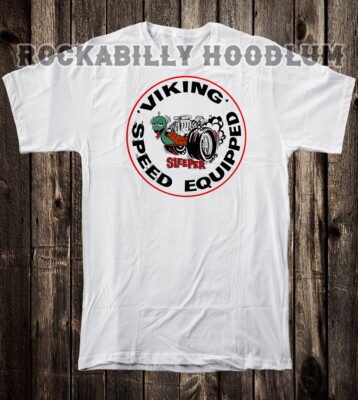 Hot Rod Tee T Shirt Drag Race Racing Nostalgia Speed Shop Viking Equipped
