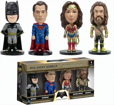 Mini Wacky Wobbler Batman vs. Superman 4-Pack Neu & OVP