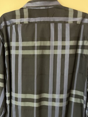 Burberry London Men's Plaid L/S Shirt Size 17 Nk 34/35 Slv
