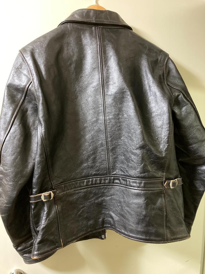 JOE McCOY Horsehide Sports Jacket Black Leather Size 40 Used JOE McCOY Horsehide Sports Jacket Black Leather Size 40 Used