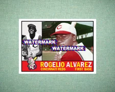 Rogelio Alvarez Cincinnati Reds 1960 Style Custom Baseball Art Card