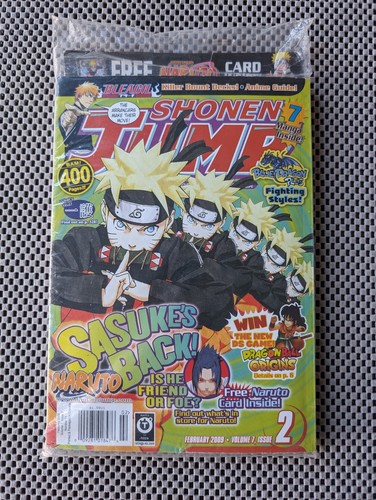 Shonen Jump Manga Magazine February 2009 Vol 7 Issue 2 NEW SEALED w/ Naturo Card - 第 1/2 張圖片