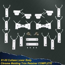 Ajuste para 1981-88 Cutlass Cuerpo inferior Cromo Puerta Moldura Clip Retenedor