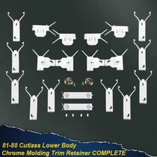 Fit For 1981-88 Cutlass Lower Body Chrome Door Trim Molding Clip Retainer