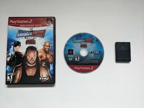 Unlocked WWE Smackdown VS Raw 2008 PlayStation 2 PS2 Maxed Out 30 CAWS