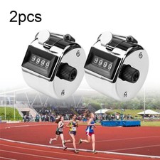 2pcs 4 Digit Counting Manual Hand Tally Number Counter Mechanical Click Clicker