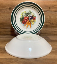 SET OF 2 - ROMA - 8 1/4" SALAD SOUP PASTA VEGETABLE SERVING BOWLS - ITALY