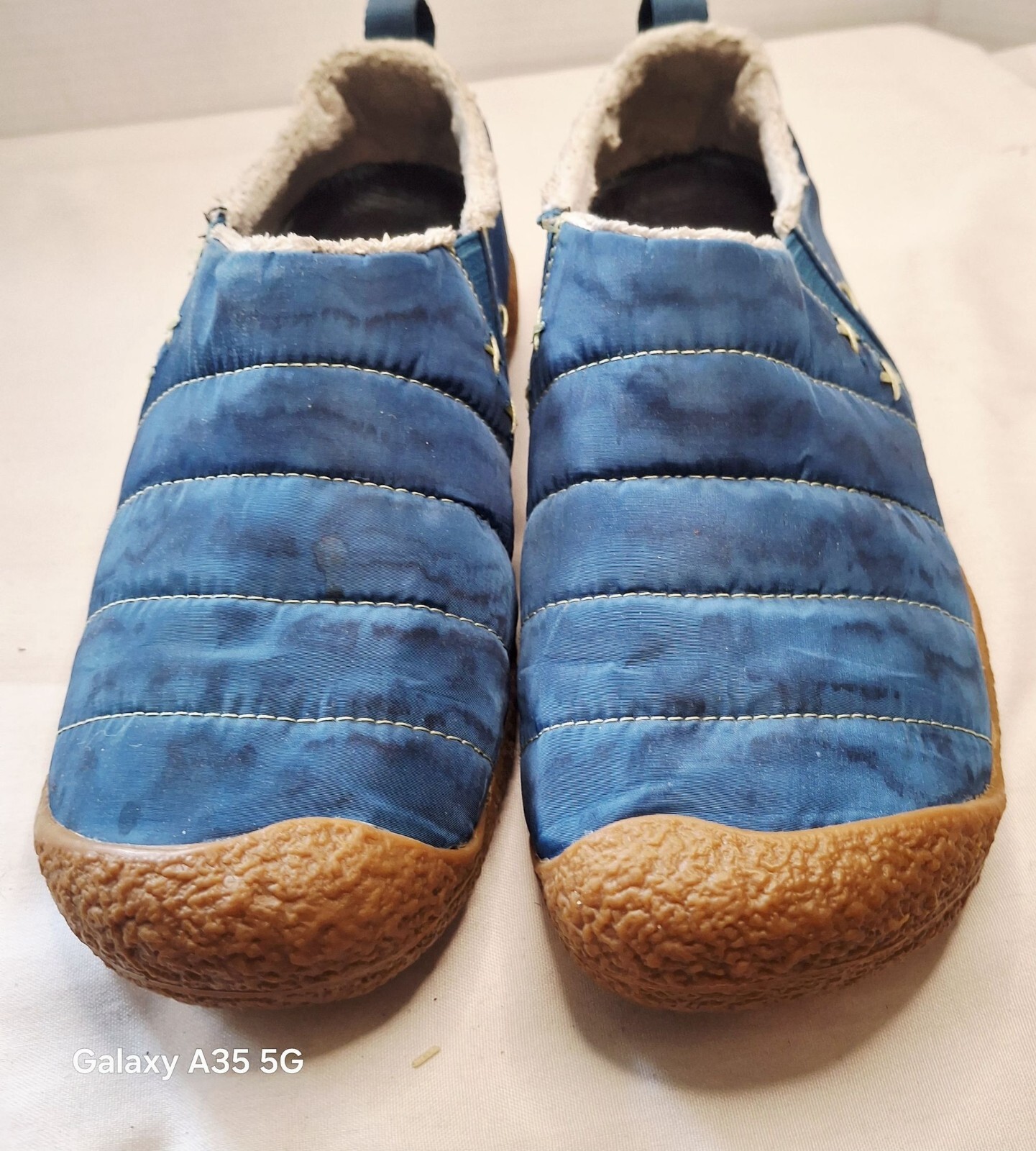 Keen Scarpe Trapuntate Slip On Donna Taglia 9 5 Blu Fodera Pelliccia Ecopelliccia Suola in Gomma...