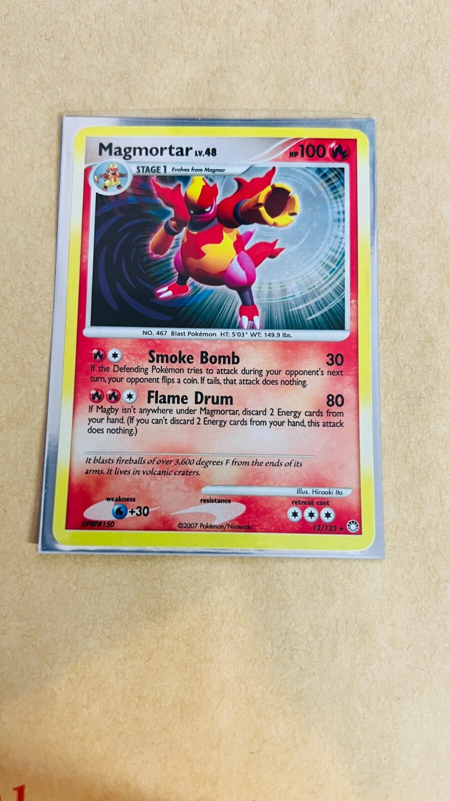 12/123 | Magmortar HOLO | Myst. Treasures | Pokemon Card NM