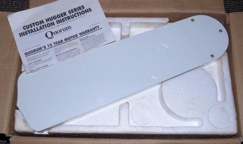 Quorum 11525-6 Custom Hugger 52" Ceiling Fan - 5-blades - gloss white -new - Picture 2 of 4