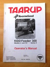 Kverneland  Taarup Futterwagen Kidd Feeder300 Operators Manual Betriebsanleitung