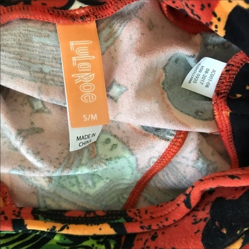 LuLaRoe Orange Witch Black Cat Halloween Leggings Small/Medium - Picture 4 of 5