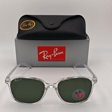 Ray-Ban RB2193 Sunglasses Transparent Frame Green Polarized Lens 56-15-144mm