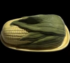 Vintage Corn King by SHAWNEE Covered Butter Dish Has Chip On Base AsI-Is