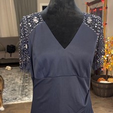 Sophisticated Long Sleeve Dress with Embellished Details