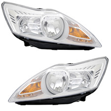 Scheinwerfer Set für Ford Focus MK2 Facelift 2008- Halogen H1 H7 Chrom LWR