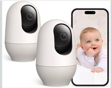 Nooie Baby Monitor with Camera 2 Pack, WiFi Baby Monitor Camera,360-degree 2K, S