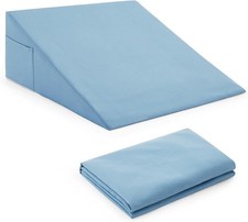 Blue Bed Wedge Pillow Cover with Zipper Design, Wedge Pillowcase Protector wi...