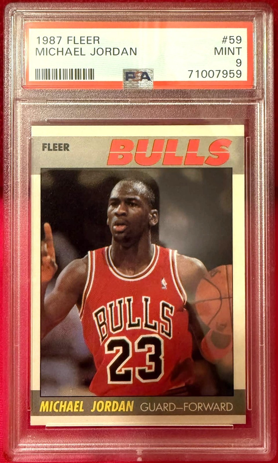 Michael Jordan **PSA 9** MINT 1987 Fleer Basketball #59