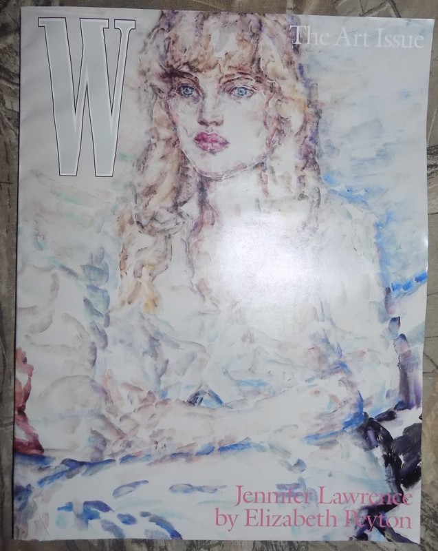 JENNIFER LAWRENCE BY ELIZABETH PEYTON - THE ART ISSUE - W MAGAZINE