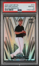 2024 Leaf Metal Rintaro Sasaki Silver Prizmatic /185 PSA 10